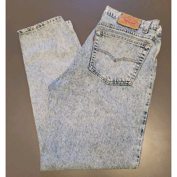 Vintage‎ Levi's 550 Jeans Denim Light Acid Wash Mens Size 34x32 Made In USA - Picture 1 of 15